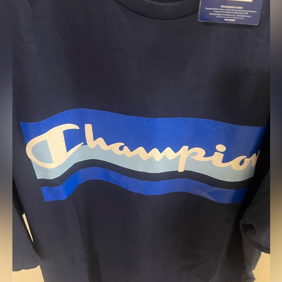 NWT Champion Big & Tall navy blue graphic logo t-shirt Men’s 3XL - Picture 5 of 6